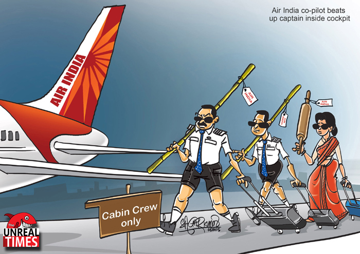 Unreal Toon Air India Pilots Crew Carry Additional Hand Baggage